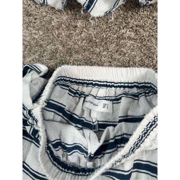 Faithful The Brand Torrent Wrap Pant & Suns Out Top Waves Stripe White Set XS/S - Picture 6 of 14